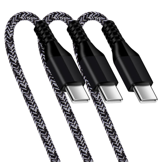 USB C to USB C Cable 6Ft, 3PACK Charging Cable 6Ft USBC Type C Fast Charging Cord Charger Compatible with Android Samsung Charger Type C